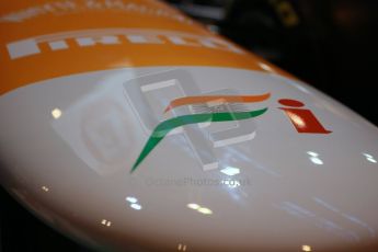 World © Octane Photographic Ltd. Autosport International Show NEC
Birmingham, Thursday 9th January 2014. Force Indian F1 nose. Digital ref: 0878lb1d8745