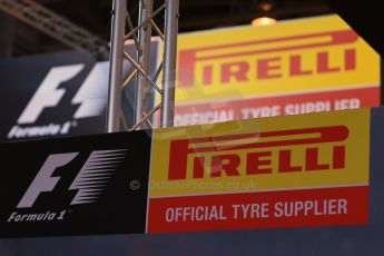 World © Octane Photographic Ltd. Autosport International Show NEC
Birmingham, Thursday 9th January 2014. Pirelli Logo. Digital ref: 0878lb1d8989