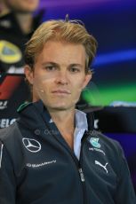 World © Octane Photographic Ltd. Thursday 21st August 2014. Belgian GP, Spa-Francorchamps Formula 1 FIA Press Conference. Mercedes AMG Petronas - Nico Rosberg. Digital Ref: 1078LB1D6174