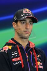 World © Octane Photographic Ltd. Thursday 21st August 2014. Belgian GP, Spa-Francorchamps - Formula 1 FIA Press Conference. Infiniti Red Bull Racing - Daniel Ricciardo. Digital Ref: 1078LB1D6176