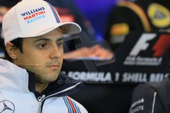 World © Octane Photographic Ltd. Thursday 21st August 2014. Belgian GP, Spa-Francorchamps - Formula 1 FIA Press Conference. Williams Martini Racing - Felipe Massa. Digital Ref: 1078LB1D6216