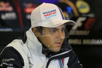 World © Octane Photographic Ltd. Thursday 21st August 2014. Belgian GP, Spa-Francorchamps - Formula 1 FIA Press Conference. Williams Martini Racing - Felipe Massa. Digital Ref: 1078LB1D6242
