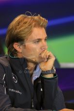 World © Octane Photographic Ltd. Thursday 21st August 2014. Belgian GP, Spa-Francorchamps Formula 1 FIA Press Conference. Mercedes AMG Petronas - Nico Rosberg. Digital Ref: 1078LB1D6264