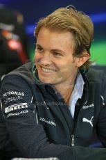 World © Octane Photographic Ltd. Thursday 21st August 2014. Belgian GP, Spa-Francorchamps Formula 1 FIA Press Conference. Mercedes AMG Petronas - Nico Rosberg. Digital Ref: 1078LB1D6291