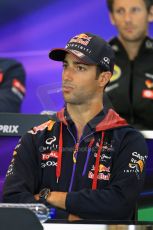 World © Octane Photographic Ltd. Thursday 21st August 2014. Belgian GP, Spa-Francorchamps - Formula 1 FIA Press Conference. Infiniti Red Bull Racing - Daniel Ricciardo. Digital Ref: 1078LB1D6321