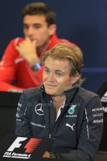 World © Octane Photographic Ltd. Thursday 21st August 2014. Belgian GP, Spa-Francorchamps Formula 1 FIA Press Conference. Mercedes AMG Petronas - Nico Rosberg. Digital Ref: 1078LB1D6409