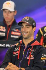 World © Octane Photographic Ltd. Thursday 21st August 2014. Belgian GP, Spa-Francorchamps - Formula 1 FIA Press Conference. Infiniti Red Bull Racing - Daniel Ricciardo. Digital Ref: 1078LB1D6416