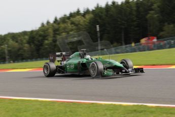 World © Octane Photographic Ltd. Friday 22nd August 2014, Belgian GP, Spa-Francorchamps. - Formula 1 Practice 1. Caterham F1 Team CT05 – Andre Lotterer. Digital Ref: 1079LB1D5479