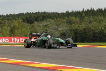 World © Octane Photographic Ltd. Friday 22nd August 2014, Belgian GP, Spa-Francorchamps. - Formula 1 Practice 1. Caterham F1 Team CT05 – Andre Lotterer. Digital Ref: 1079LB1D5510