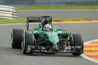 World © Octane Photographic Ltd. Friday 22nd August 2014, Belgian GP, Spa-Francorchamps. - Formula 1 Practice 1. Caterham F1 Team CT05 – Andre Lotterer. Digital Ref: 1079LB1D6483