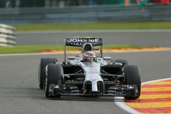 World © Octane Photographic Ltd. Friday 22nd August 2014, Belgian GP, Spa-Francorchamps. - Formula 1 Practice 1. McLaren Mercedes MP4/29 – Kevin Magnussen. Digital Ref: 1079LB1D6491
