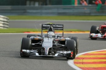 World © Octane Photographic Ltd. Friday 22nd August 2014, Belgian GP, Spa-Francorchamps. - Formula 1 Practice 1. Sauber C33 – Giedo van der Garde. Digital Ref : 1079LB1D6497