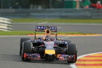 World © Octane Photographic Ltd. Friday 22nd August 2014, Belgian GP, Spa-Francorchamps. Formula 1 Practice 1. Infiniti Red Bull Racing RB10 - Sebastian Vettel. Digital Ref: 1079LB1D6519