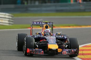 World © Octane Photographic Ltd. Friday 22nd August 2014, Belgian GP, Spa-Francorchamps. - Formula 1 Practice 1. Infiniti Red Bull Racing RB10 – Daniel Ricciardo. Digital Ref: 1079LB1D6549