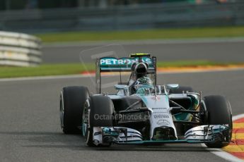 World © Octane Photographic Ltd. Friday 22nd August 2014, Belgian GP, Spa-Francorchamps. - Formula 1 Practice 1. Mercedes AMG Petronas F1 W05 Hybrid - Nico Rosberg. Digital Ref: 1079LB1D6581
