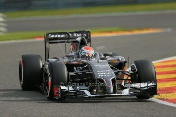 World © Octane Photographic Ltd. Friday 22nd August 2014, Belgian GP, Spa-Francorchamps. - Formula 1 Practice 1. Sauber C33 – Adrian Sutil. Digital Ref: 1079LB1D6665