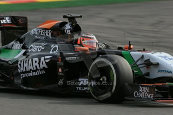World © Octane Photographic Ltd. Friday 22nd August 2014, Belgian GP, Spa-Francorchamps. - Formula 1 Practice 1. Sahara Force India VJM07 – Nico Hulkenburg. Digital Ref : 1079LB1D6799
