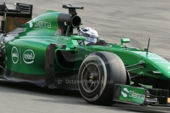 World © Octane Photographic Ltd. Friday 22nd August 2014, Belgian GP, Spa-Francorchamps. - Formula 1 Practice 1. Caterham F1 Team CT05 – Andre Lotterer. Digital Ref: 1079LB1D6900