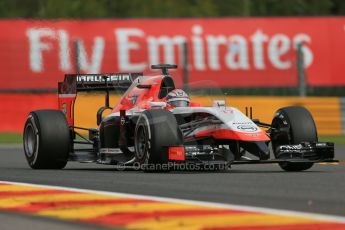 World © Octane Photographic Ltd. Friday 22nd August 2014, Belgian GP, Spa-Francorchamps. - Formula 1 Practice 1. Marussia F1 Team MR03 - Jules Bianchi. Digital Ref: 1079LB1D6931