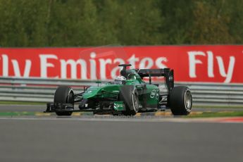 World © Octane Photographic Ltd. Friday 22nd August 2014, Belgian GP, Spa-Francorchamps. - Formula 1 Practice 1. Caterham F1 Team CT05 – Andre Lotterer. Digital Ref: 1079LB1D7052