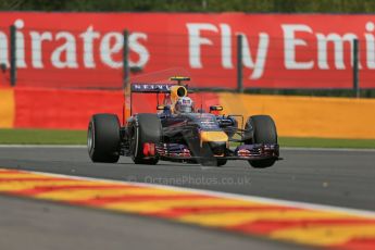 World © Octane Photographic Ltd. Friday 22nd August 2014, Belgian GP, Spa-Francorchamps. - Formula 1 Practice 1. Infiniti Red Bull Racing RB10 – Daniel Ricciardo. Digital Ref: 1079LB1D7073