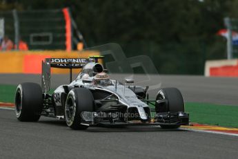 World © Octane Photographic Ltd. Friday 22nd August 2014, Belgian GP, Spa-Francorchamps. - Formula 1 Practice 2. McLaren Mercedes MP4/29 – Kevin Magnussen. Digital Ref: 1080LB1D7295