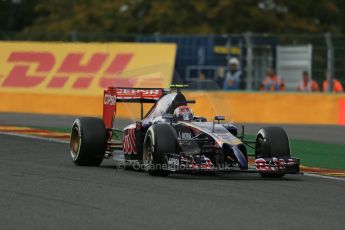 World © Octane Photographic Ltd. Friday 22nd August 2014, Belgian GP, Spa-Francorchamps. - Formula 1 Practice 2. Scuderia Toro Rosso STR 9 – Daniil Kvyat. Digital Ref: 1080LB1D7324