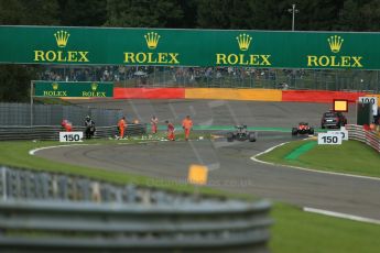 World © Octane Photographic Ltd. Friday 22nd August 2014, Belgian GP, Spa-Francorchamps. - Formula 1 Practice 2. Lotus F1 Team E22 – Pastor Maldonado. Digital Ref: 1080LB1D7337