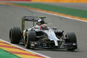 World © Octane Photographic Ltd. Friday 22nd August 2014, Belgian GP, Spa-Francorchamps. - Formula 1 Practice 2. McLaren Mercedes MP4/29 – Kevin Magnussen. Digital Ref: 1080LB1D7357