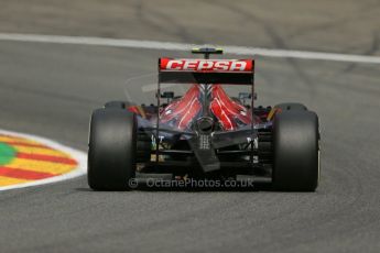 World © Octane Photographic Ltd. Friday 22nd August 2014, Belgian GP, Spa-Francorchamps. - Formula 1 Practice 2. Scuderia Toro Rosso STR 9 – Daniil Kvyat. Digital Ref: 1080LB1D7485