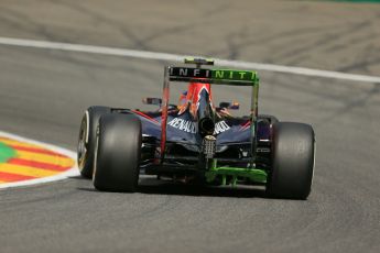 World © Octane Photographic Ltd. Friday 22nd August 2014, Belgian GP, Spa-Francorchamps. - Formula 1 Practice 2. Infiniti Red Bull Racing RB10 – Daniel Ricciardo. Digital Ref: 1080LB1D7510