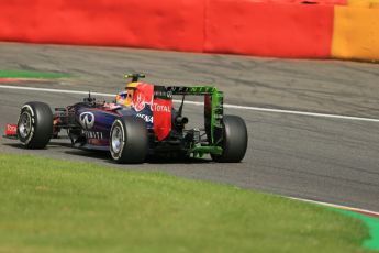 World © Octane Photographic Ltd. Friday 22nd August 2014, Belgian GP, Spa-Francorchamps. - Formula 1 Practice 2. Infiniti Red Bull Racing RB10 – Daniel Ricciardo. Digital Ref: 1080LB1D7512