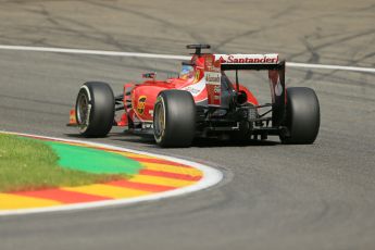 World © Octane Photographic Ltd. Friday 22nd August 2014, Belgian GP, Spa-Francorchamps. - Formula 1 Practice 2. Scuderia Ferrari F14T - Fernando Alonso. Digital Ref: 1080LB1D7534