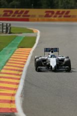 World © Octane Photographic Ltd. Friday 22nd August 2014, Belgian GP, Spa-Francorchamps. - Formula 1 Practice 2. Williams Martini Racing FW36 – Felipe Massa. Digital Ref: 1080LB1D7659