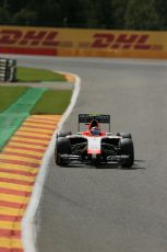 World © Octane Photographic Ltd. Friday 22nd August 2014, Belgian GP, Spa-Francorchamps. - Formula 1 Practice 2. Marussia F1 Team MR03 – Max Chilton. Digital Ref: 1080LB1D7673