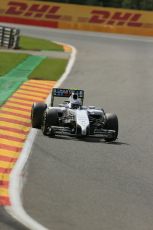 World © Octane Photographic Ltd. Friday 22nd August 2014, Belgian GP, Spa-Francorchamps. - Formula 1 Practice 2. Williams Martini Racing FW36 – Valtteri Bottas. Digital Ref: 1080LB1D7702