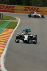 World © Octane Photographic Ltd. Friday 22nd August 2014, Belgian GP, Spa-Francorchamps. - Formula 1 Practice 2. Mercedes AMG Petronas F1 W05 Hybrid – Lewis Hamilton. Digital Ref: 1080LB1D7709
