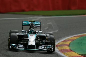 World © Octane Photographic Ltd. Friday 22nd August 2014, Belgian GP, Spa-Francorchamps. - Formula 1 Practice 2. Mercedes AMG Petronas F1 W05 Hybrid - Nico Rosberg. Digital Ref: 1080LB1D7801