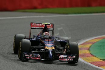 World © Octane Photographic Ltd. Friday 22nd August 2014, Belgian GP, Spa-Francorchamps. - Formula 1 Practice 2. Scuderia Toro Rosso STR 9 – Daniil Kvyat. Digital Ref: 1080LB1D7804