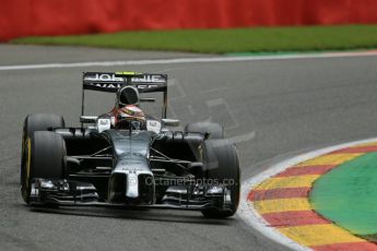 World © Octane Photographic Ltd. Friday 22nd August 2014, Belgian GP, Spa-Francorchamps. - Formula 1 Practice 2. McLaren Mercedes MP4/29 – Kevin Magnussen. Digital Ref: 1080LB1D7816