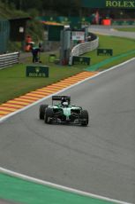 World © Octane Photographic Ltd. Friday 22nd August 2014, Belgian GP, Spa-Francorchamps. - Formula 1 Practice 2. Caterham F1 Team CT05 – Andre Lotterer. Digital Ref: 1080LB1D7874