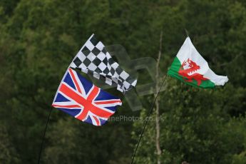 World © Octane Photographic Ltd. Friday 22nd August 2014, Belgian GP, Spa-Francorchamps. - Formula 1 Practice 2. British and Welsh flags. Digital Ref: 1080LB1D7986