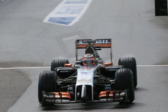 World © Octane Photographic Ltd. Saturday 23rd August 2014, Belgian GP, Spa-Francorchamps. - Formula 1 Practice 3. Sahara Force India VJM07 – Nico Hulkenburg. Digital Ref : 1083LB1D8529