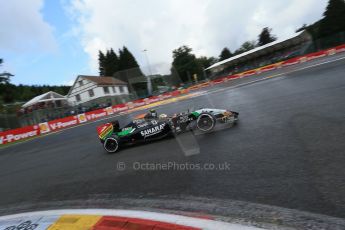 World © Octane Photographic Ltd. Saturday 23rd August 2014, Belgian GP, Spa-Francorchamps. - Formula 1 Practice 3. Sahara Force India VJM07 – Sergio Perez. Digital Ref: 1083LB1D8752