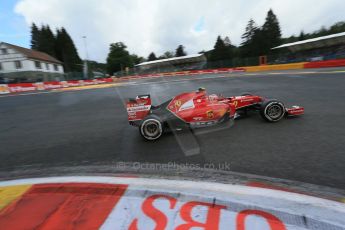 World © Octane Photographic Ltd. Saturday 23rd August 2014, Belgian GP, Spa-Francorchamps. - Formula 1 Practice 3. Scuderia Ferrari F14T – Kimi Raikkonen. Digital Ref: 1083LB1D8786