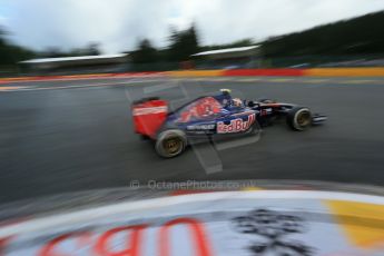 World © Octane Photographic Ltd. Saturday 23rd August 2014, Belgian GP, Spa-Francorchamps. - Formula 1 Practice 3. Scuderia Toro Rosso STR 9 – Daniil Kvyat. Digital Ref: 1083LB1D8913