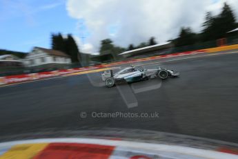 World © Octane Photographic Ltd. Saturday 23rd August 2014, Belgian GP, Spa-Francorchamps. - Formula 1 Practice 3. Mercedes AMG Petronas F1 W05 Hybrid - Nico Rosberg. Digital Ref: