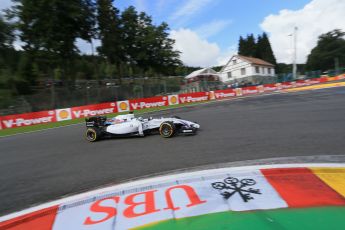 World © Octane Photographic Ltd. Saturday 23rd August 2014, Belgian GP, Spa-Francorchamps. - Formula 1 Practice 3. Williams Martini Racing FW36 – Felipe Massa. Digital Ref: 1083LB1D9173
