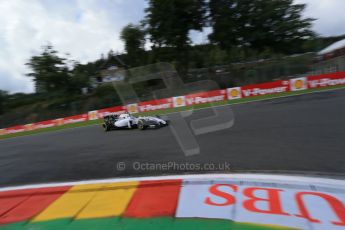 World © Octane Photographic Ltd. Saturday 23rd August 2014, Belgian GP, Spa-Francorchamps. - Formula 1 Practice 3. Williams Martini Racing FW36 – Valtteri Bottas. Digital Ref: 1083LB1D9197