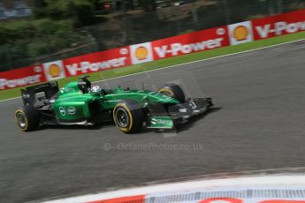 World © Octane Photographic Ltd. Saturday 23rd August 2014, Belgian GP, Spa-Francorchamps. - Formula 1 Practice 3. Caterham F1 Team CT05 – Andre Lotterer. Digital Ref: 1083LB1D9535